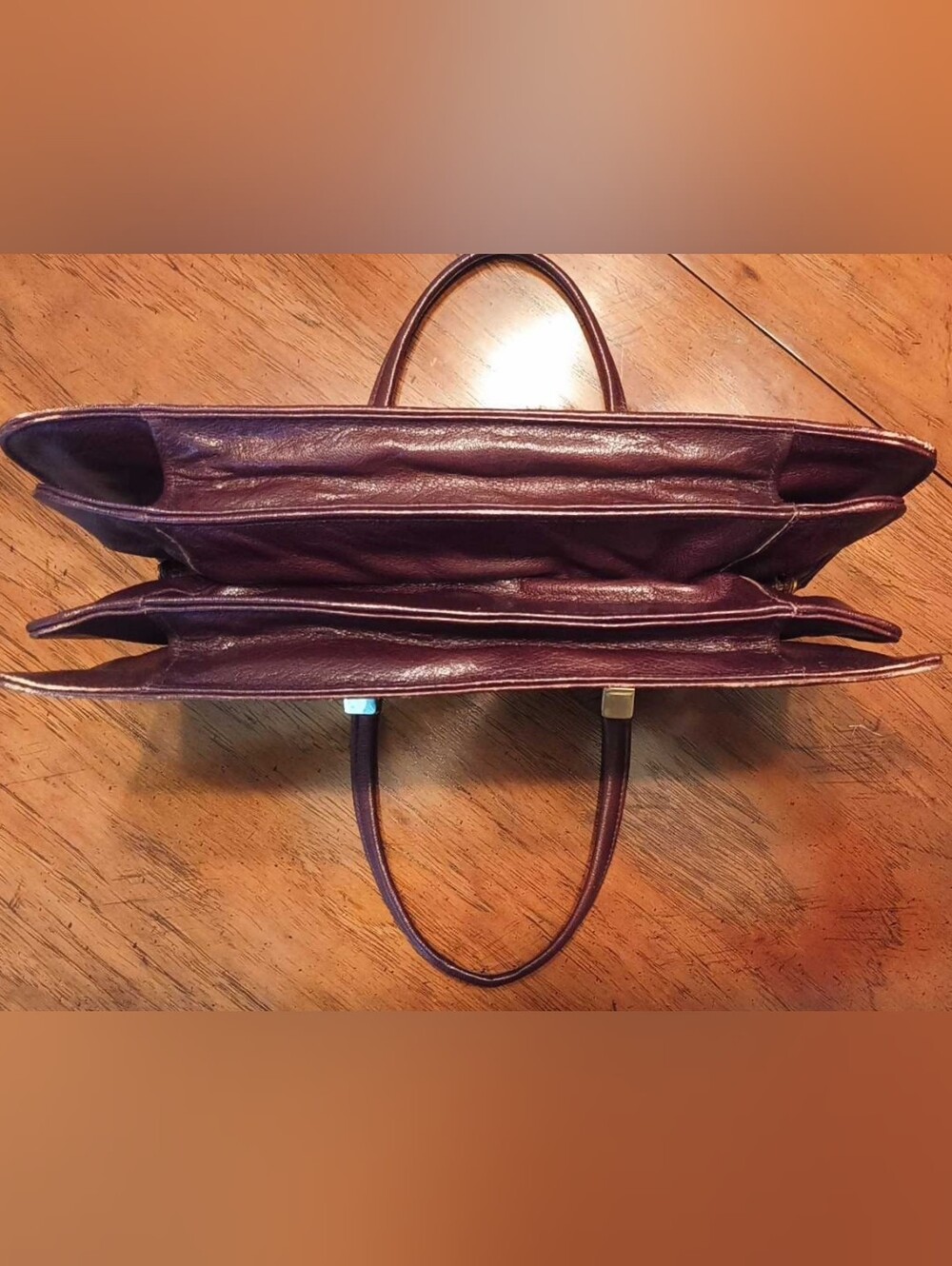 Vintage Burgundy Leather And Calf Hair Purse - Picture 11 of 16